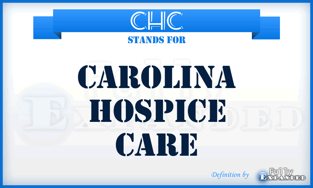 CHC - Carolina Hospice Care