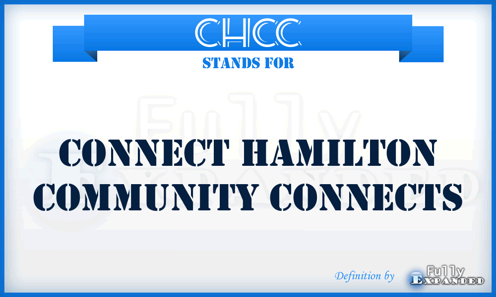 CHCC - Connect Hamilton Community Connects