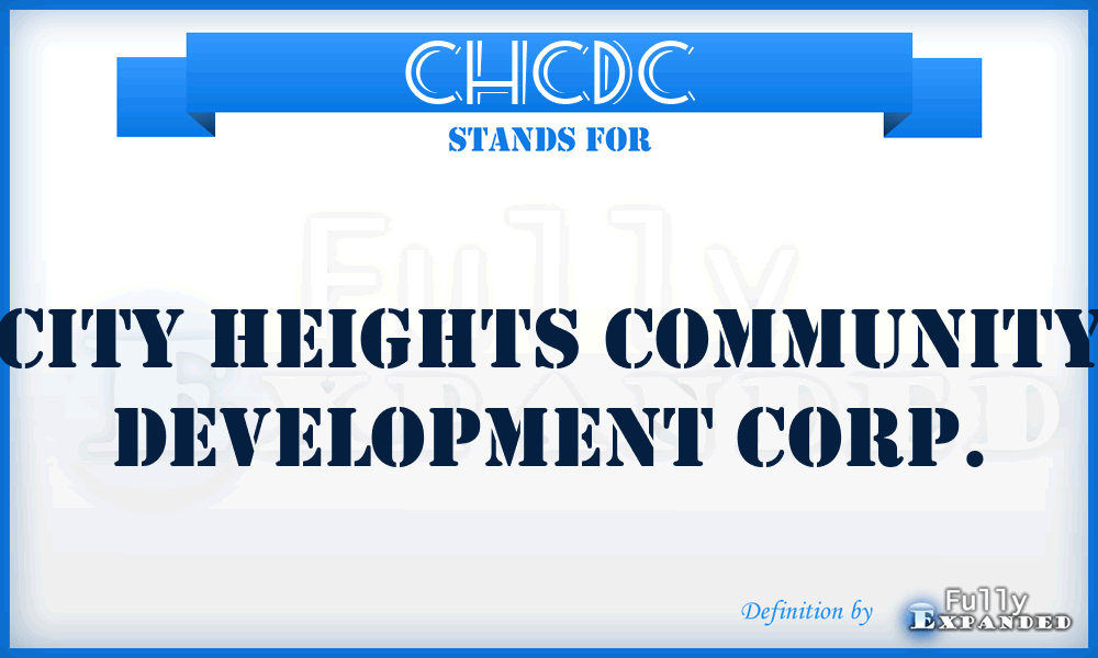 CHCDC - City Heights Community Development Corp.