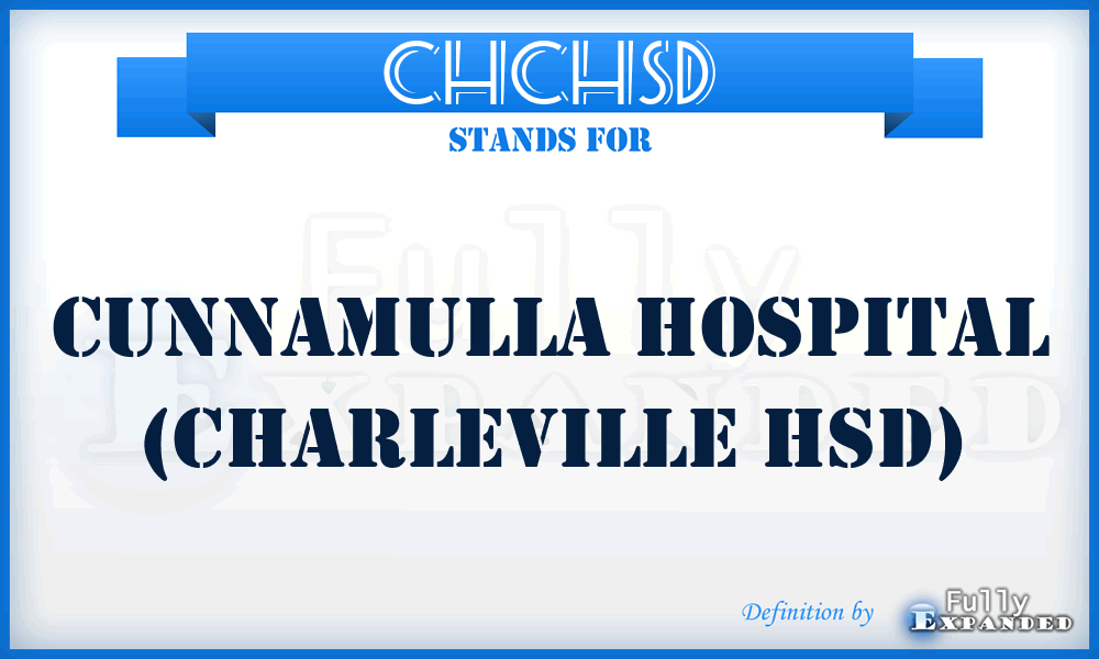 CHCHSD - Cunnamulla Hospital (Charleville HSD)