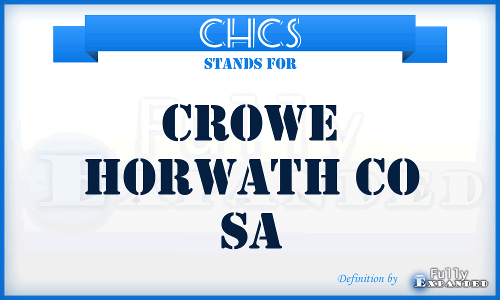 CHCS - Crowe Horwath Co Sa
