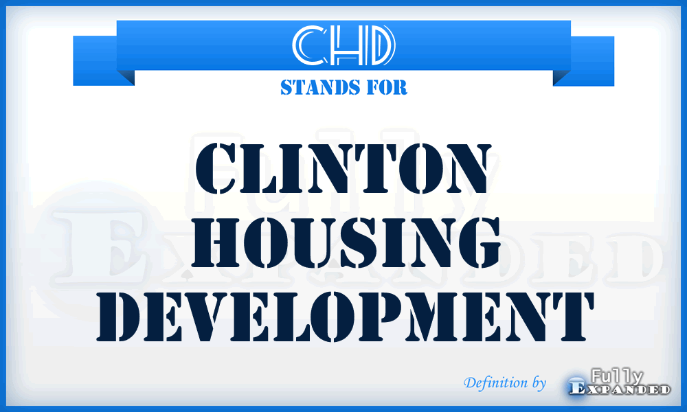 CHD - Clinton Housing Development