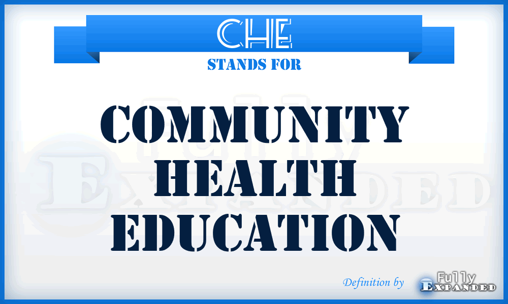 CHE - Community Health Education