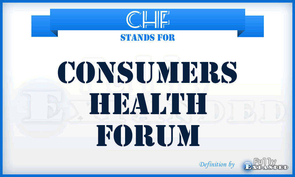 CHF - Consumers Health Forum