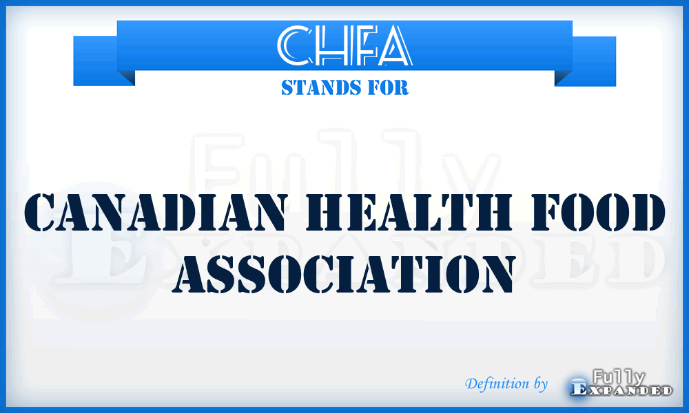 CHFA - Canadian Health Food Association
