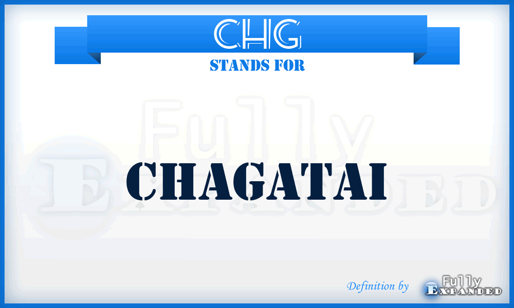 CHG - Chagatai