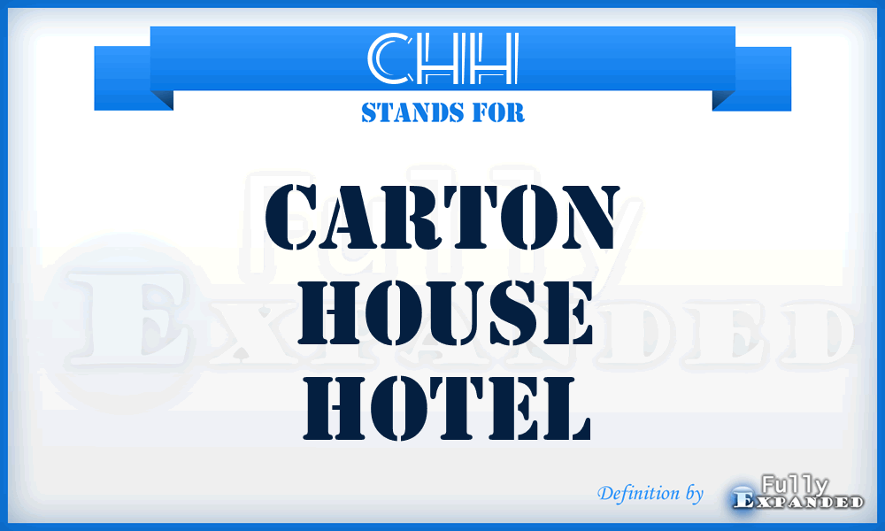 CHH - Carton House Hotel