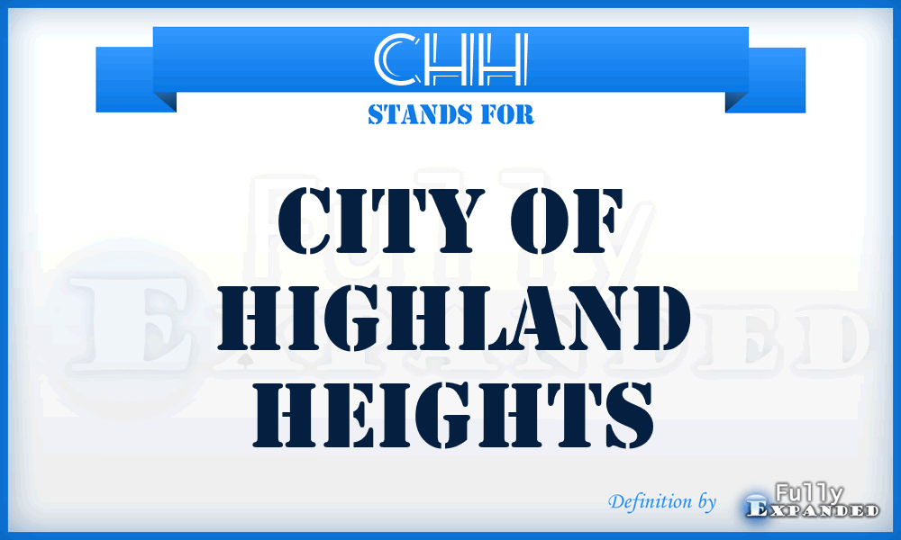 CHH - City of Highland Heights