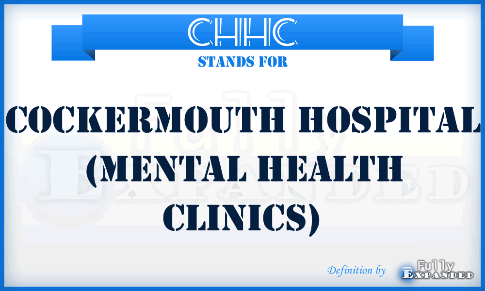 CHHC - Cockermouth Hospital (mental Health Clinics)