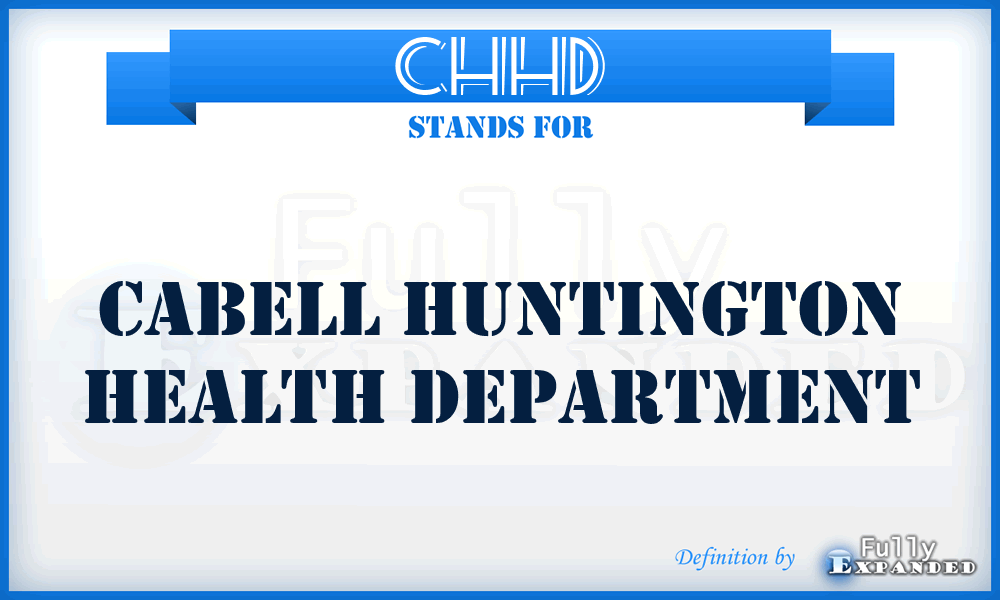 CHHD - Cabell Huntington Health Department