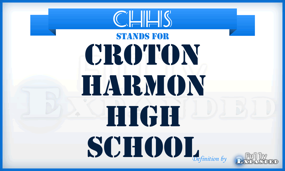 CHHS - Croton Harmon High School