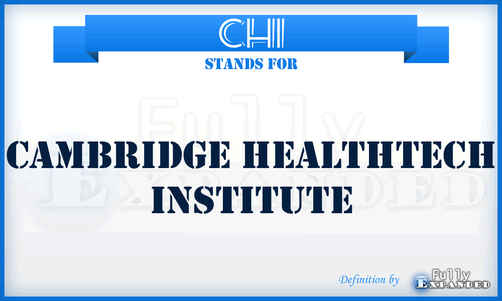 CHI - Cambridge Healthtech Institute