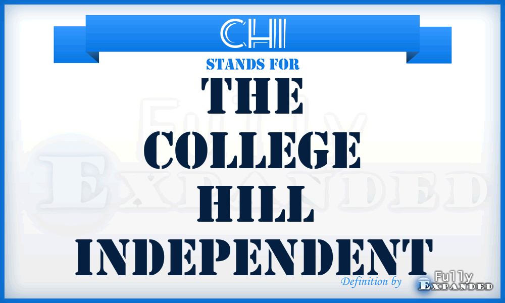 CHI - The College Hill Independent