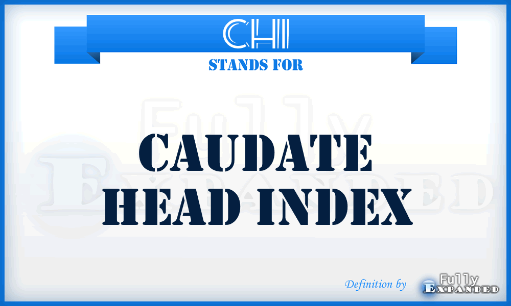 CHI - caudate head index
