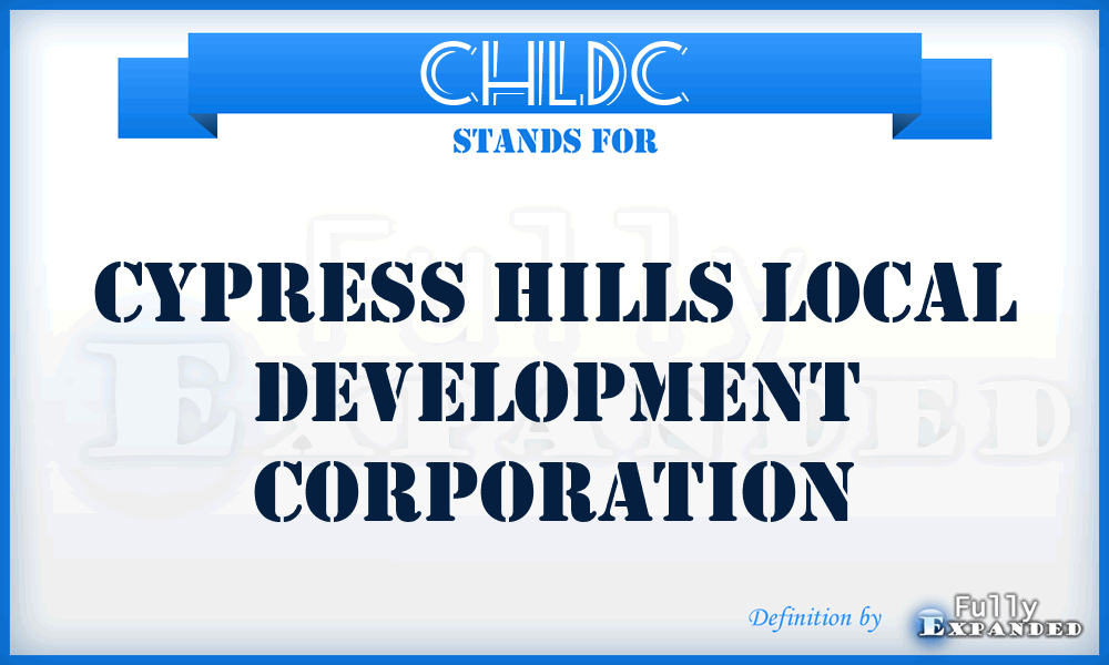 CHLDC - Cypress Hills Local Development Corporation