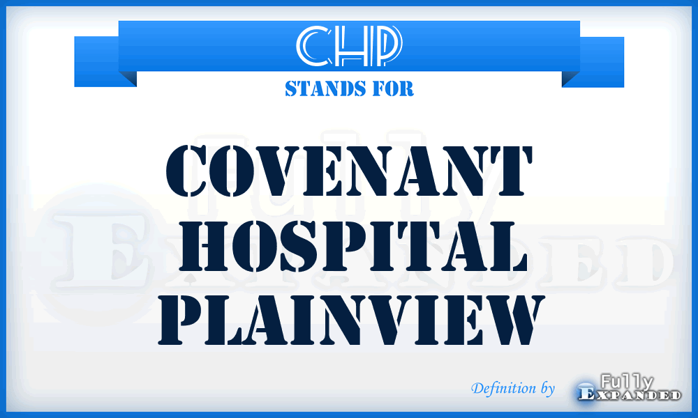 CHP - Covenant Hospital Plainview