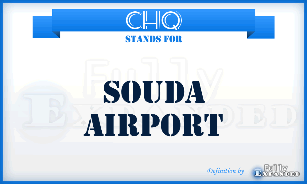 CHQ - Souda airport