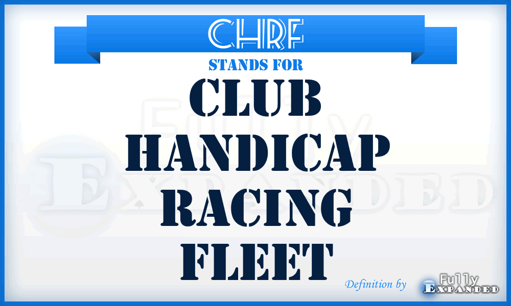 CHRF - Club Handicap Racing Fleet