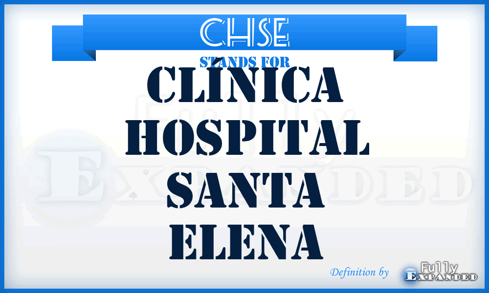 CHSE - Clínica Hospital Santa Elena