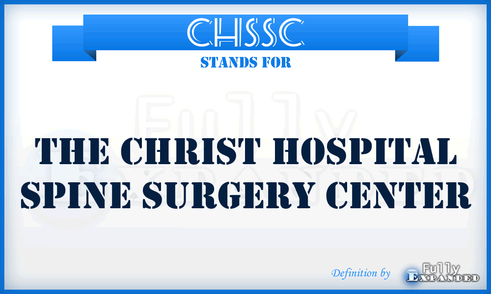 CHSSC - The Christ Hospital Spine Surgery Center