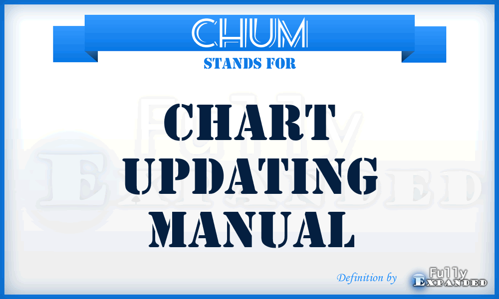 CHUM - chart updating manual