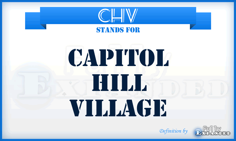 CHV - Capitol Hill Village