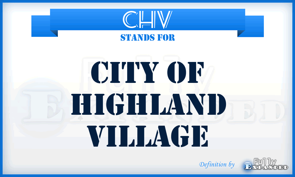 CHV - City of Highland Village