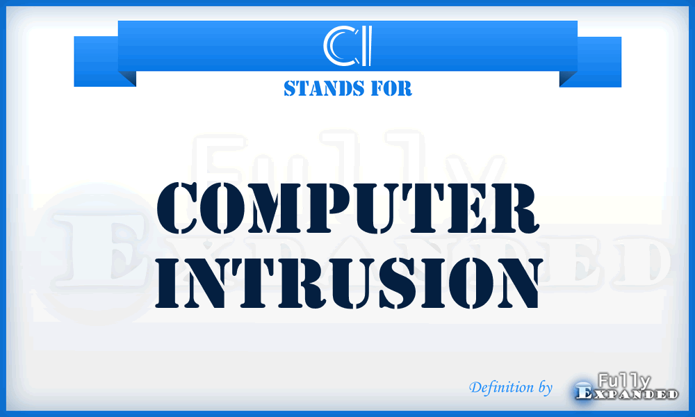 CI - Computer Intrusion