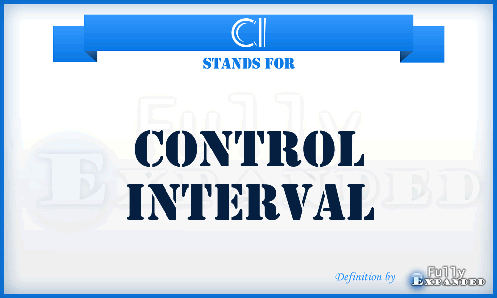 CI - Control Interval