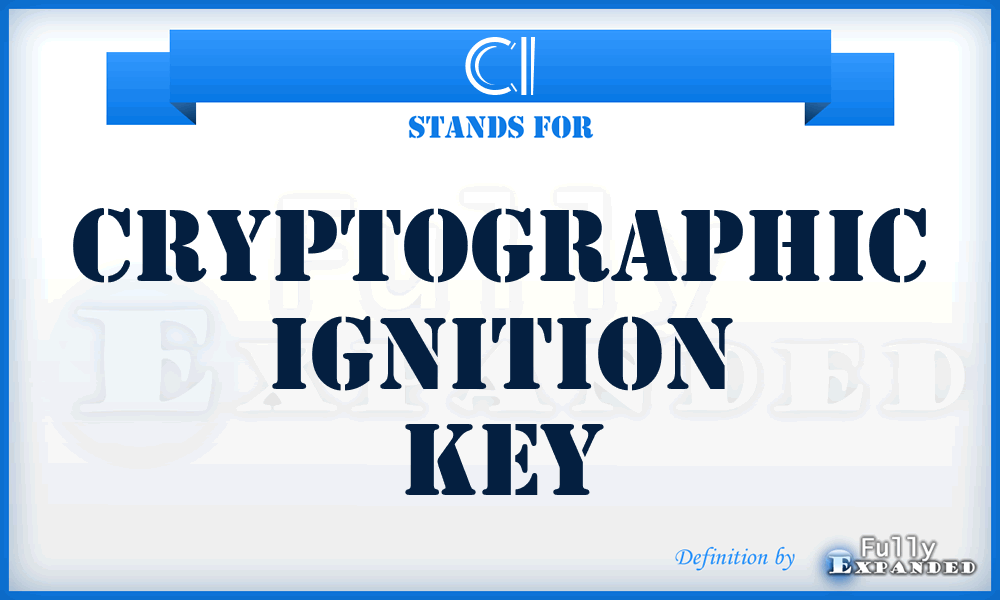 CI - cryptographic ignition key