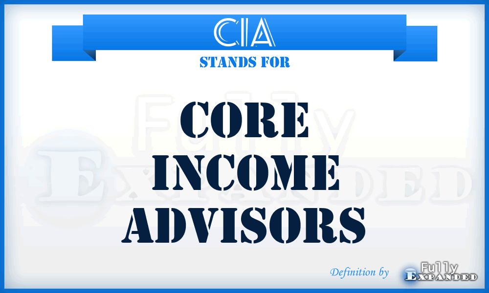 CIA - Core Income Advisors