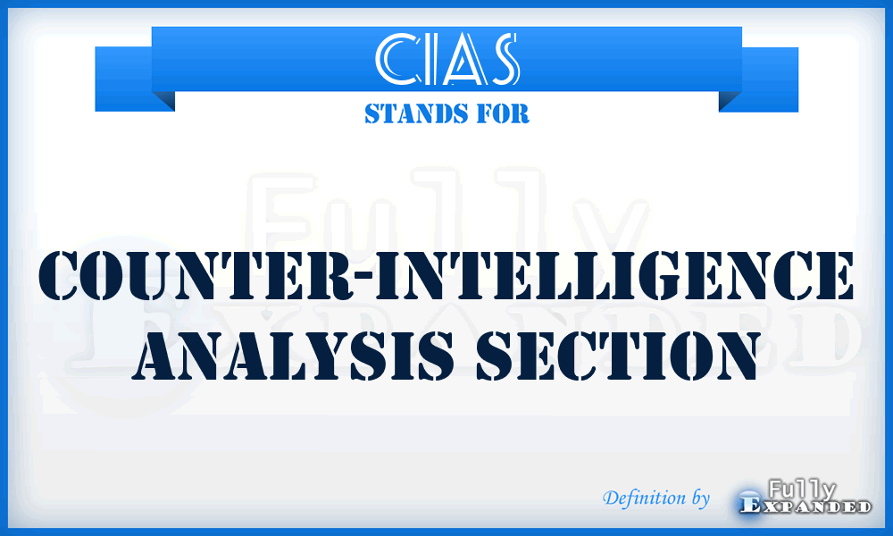 CIAS - Counter-Intelligence Analysis Section