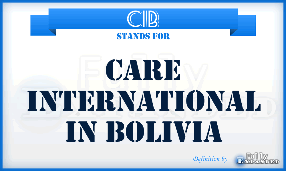 CIB - Care International in Bolivia