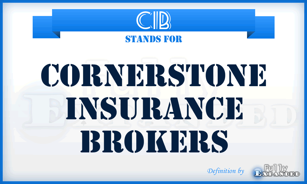 CIB - Cornerstone Insurance Brokers