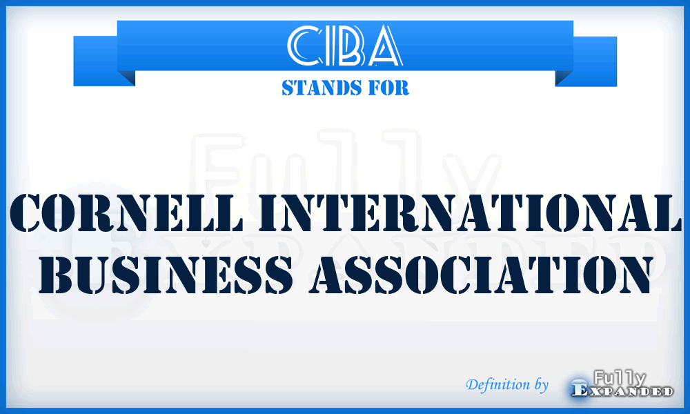 CIBA - Cornell International Business Association
