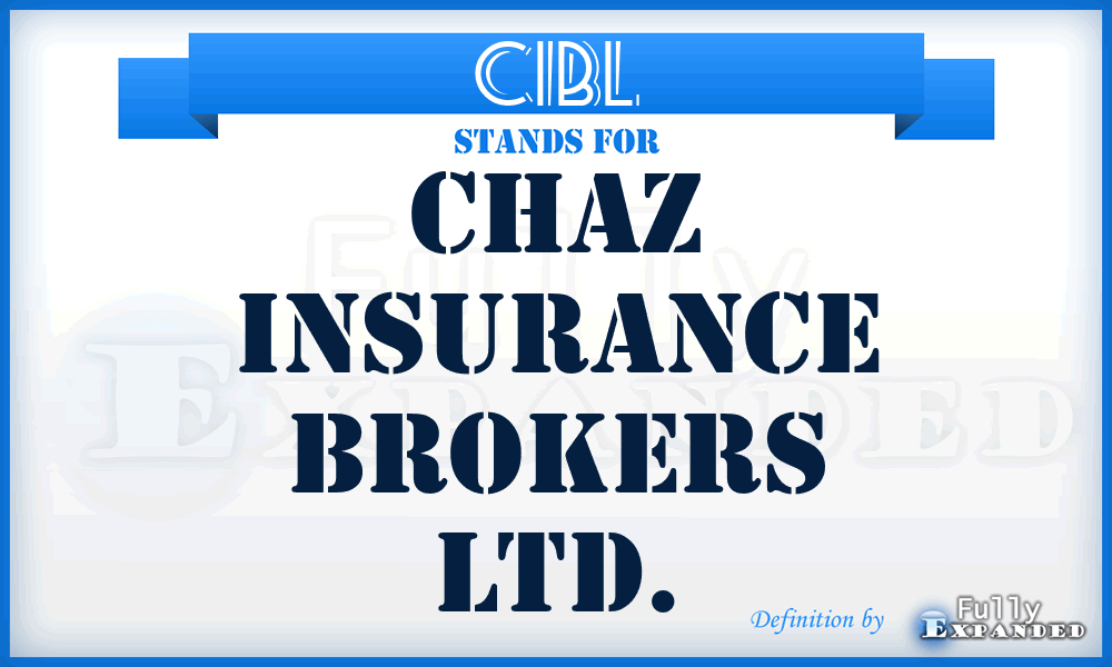 CIBL - Chaz Insurance Brokers Ltd.