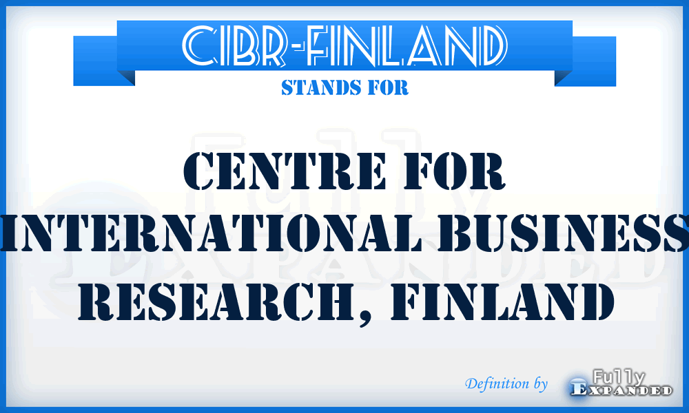 CIBR-Finland - Centre for International Business Research, Finland