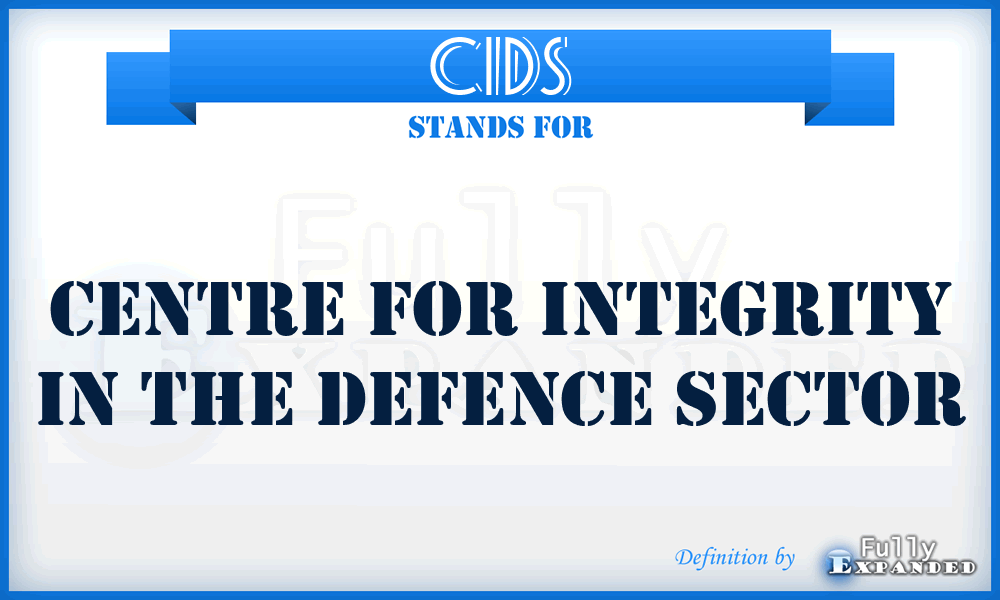 CIDS - Centre for Integrity in the Defence Sector