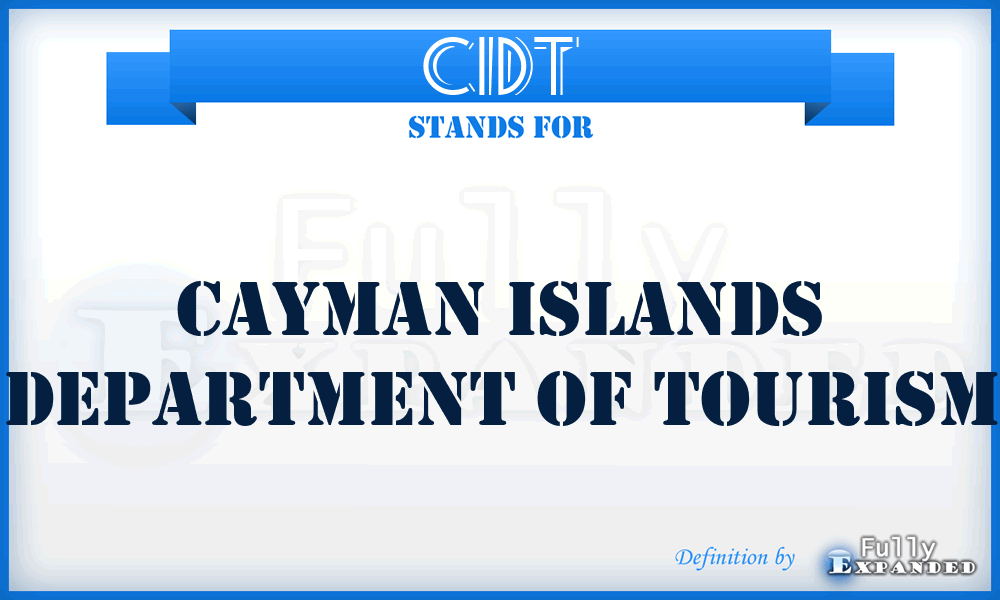 CIDT - Cayman Islands Department of Tourism