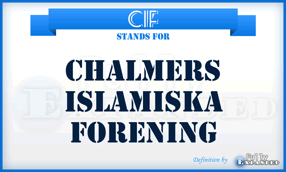 CIF - Chalmers Islamiska Forening
