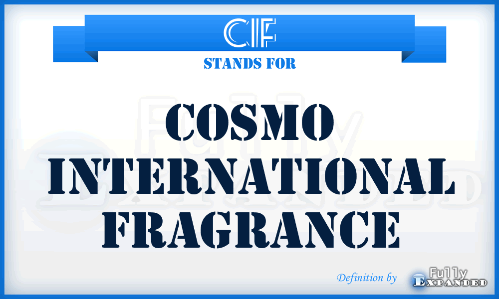 CIF - Cosmo International Fragrance