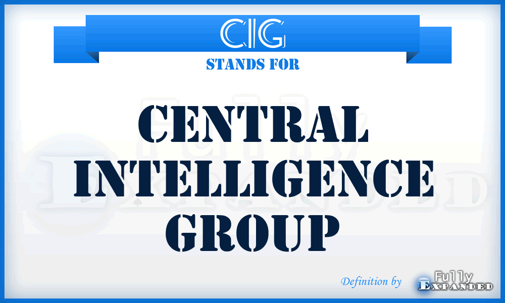 CIG - Central Intelligence Group