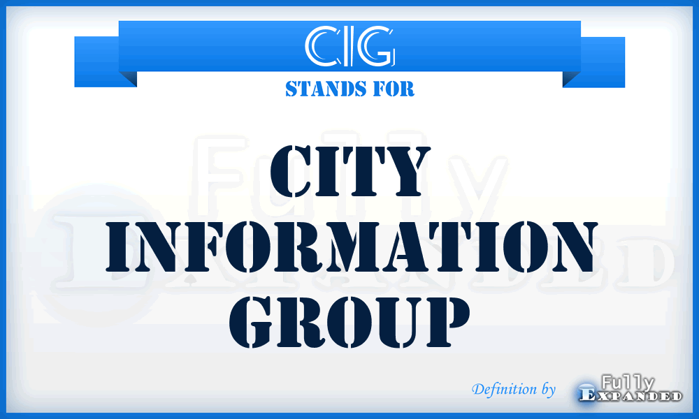 CIG - City Information Group