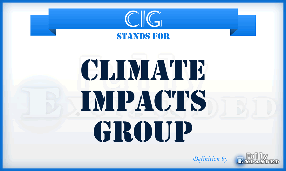 CIG - Climate Impacts Group