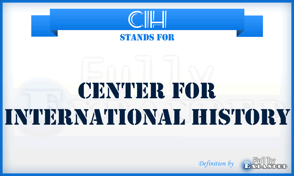 CIH - Center for International History