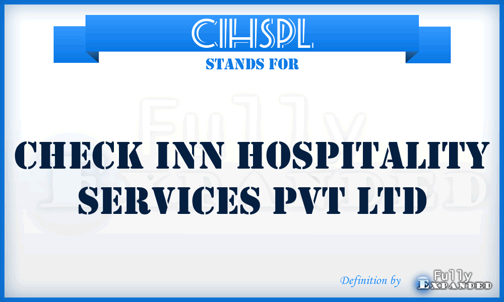 CIHSPL - Check Inn Hospitality Services Pvt Ltd