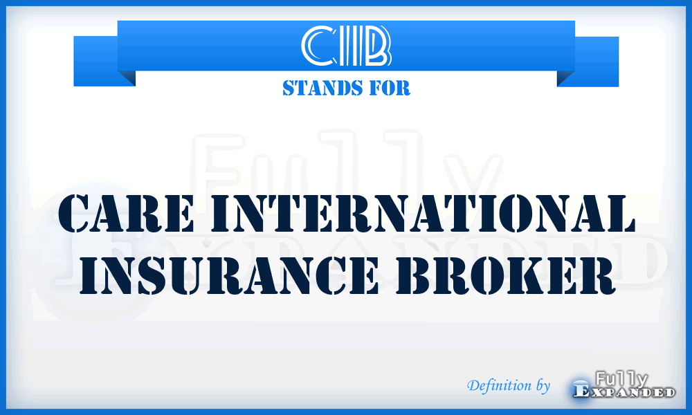 CIIB - Care International Insurance Broker
