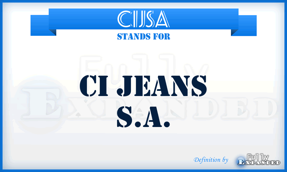CIJSA - CI Jeans S.A.