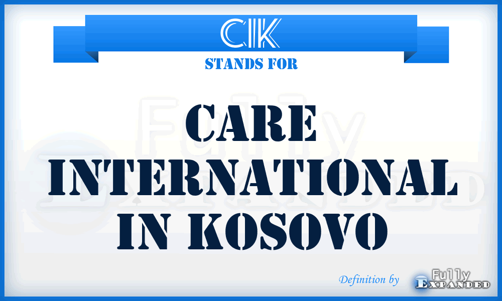 CIK - Care International in Kosovo