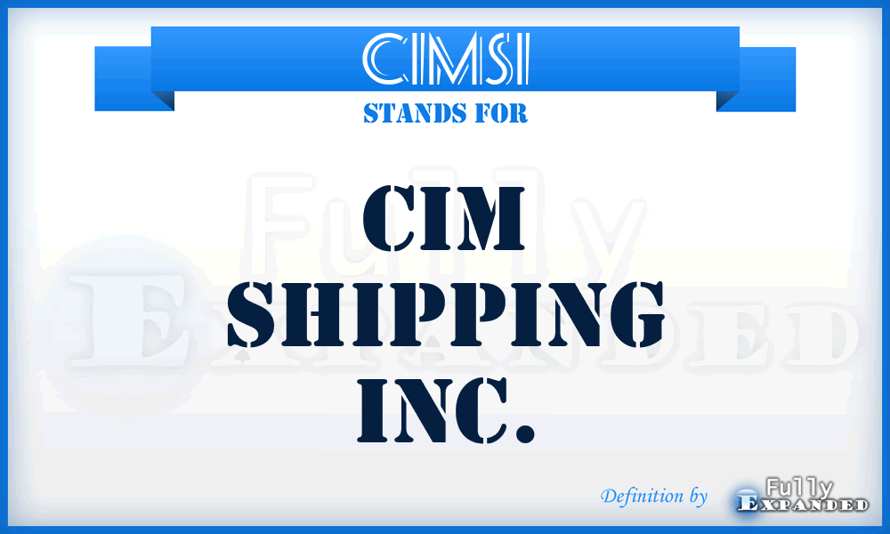 CIMSI - CIM Shipping Inc.